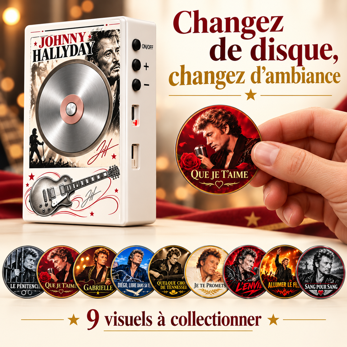 Lecteur Musical Johnny Hallyday – Édition Collector