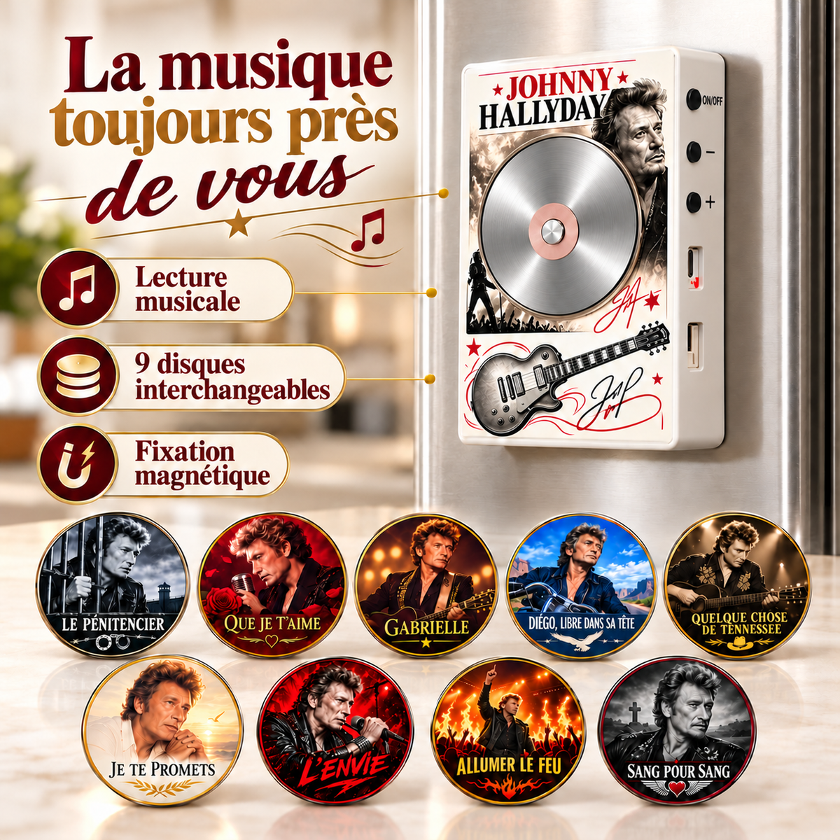 Lecteur Musical Johnny Hallyday – Édition Collector
